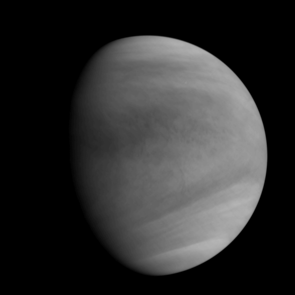 Venus' image acquired by UVI after Venus Orbit Insertion