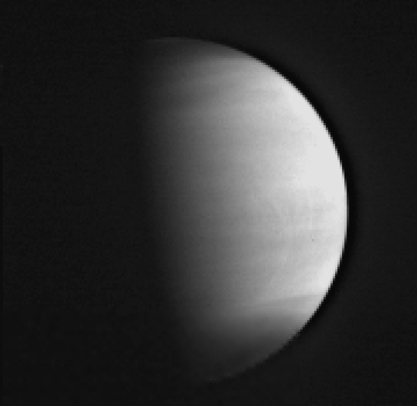 Venus' image acquired by IR2 after Venus Orbit Insertion (enlarged)