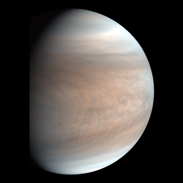 UVIで撮影した金星昼面合成擬似カラー画像（2016/08/11） その2の写真