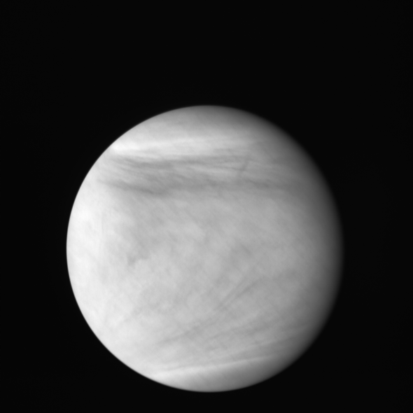 UVI (283 nm)で撮影した金星画像の写真