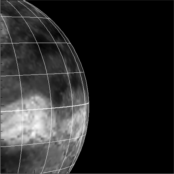 IR1観測条件に対する金星地表面の可視化の写真