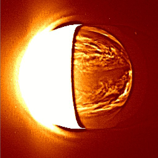IR2カメラによる金星夜面(1/4)の写真
