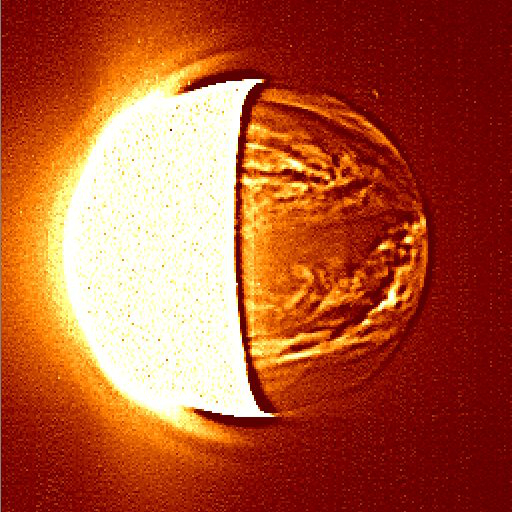IR2カメラによる金星夜面(2/4)の写真