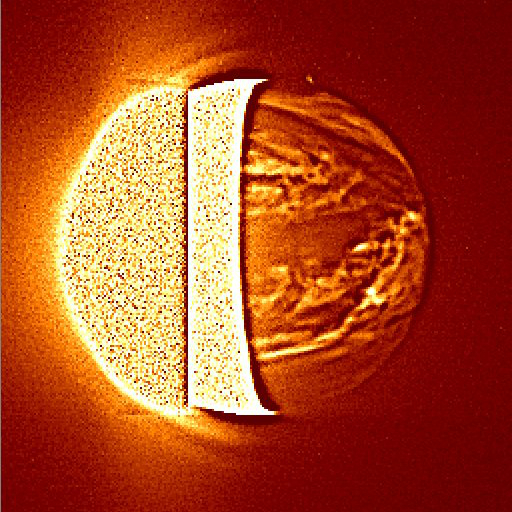 IR2カメラによる金星夜面(3/4)の写真