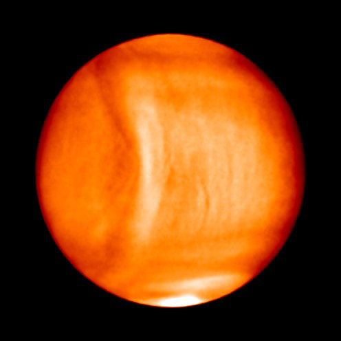 中間赤外カメラLIRで撮影した金星(1/5)の写真