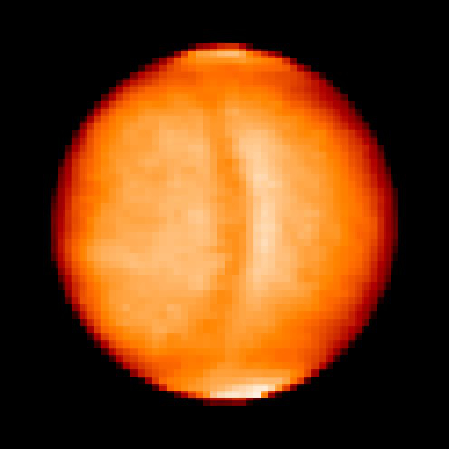 中間赤外カメラLIRで撮影した金星(2/5)の写真