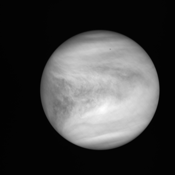 UVI (365 nm)で撮影した金星画像の写真
