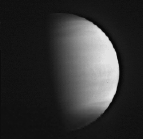 軌道投入後はじめてのIR2による金星画像(拡大)の写真