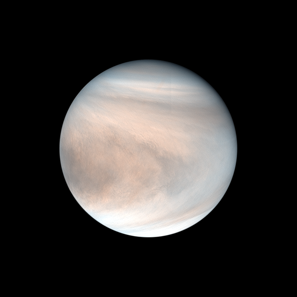 UVIで撮影した金星昼面合成擬似カラー画像（2017/07/19）の写真