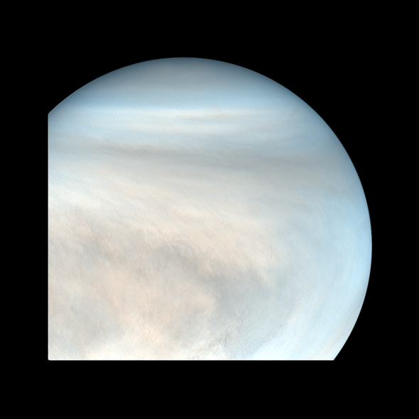 UVIで撮影した金星昼面合成擬似カラー画像（2017/07/20）の写真