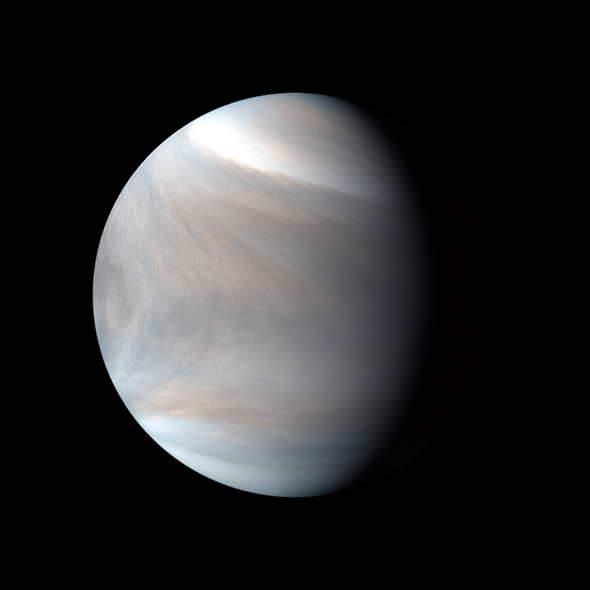 UVIで撮影した金星昼面合成擬似カラー画像（2018/02/02） その1の写真