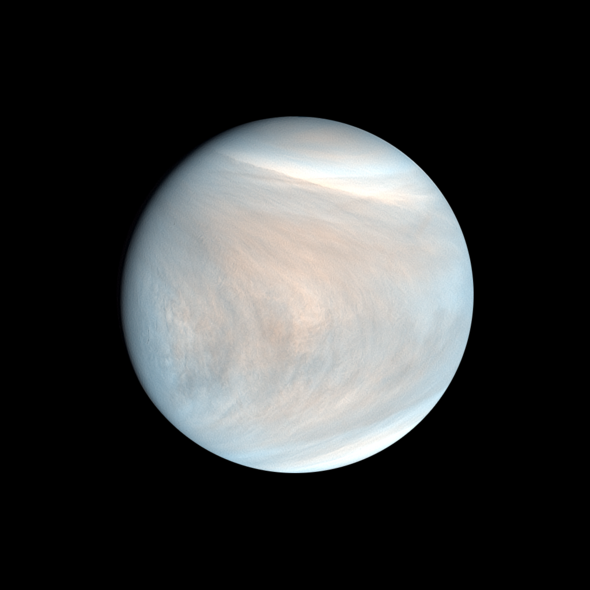 UVIで撮影した金星昼面合成擬似カラー画像（2018/03/07） その1の写真