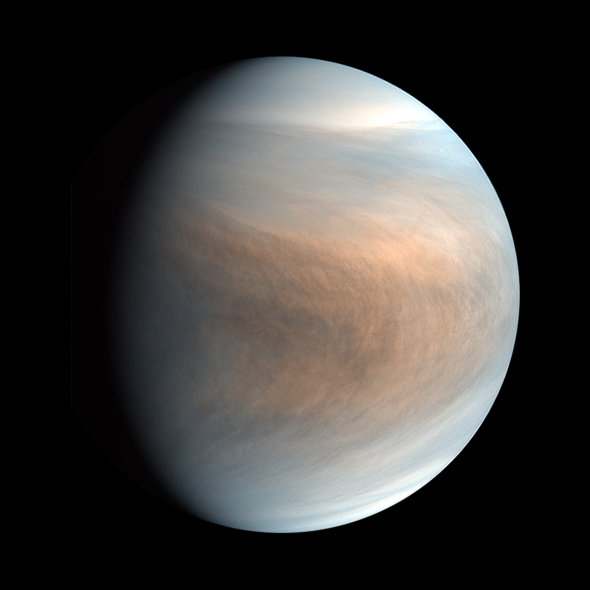 UVIで撮影した金星昼面合成擬似カラー画像（2018/03/18） その2の写真